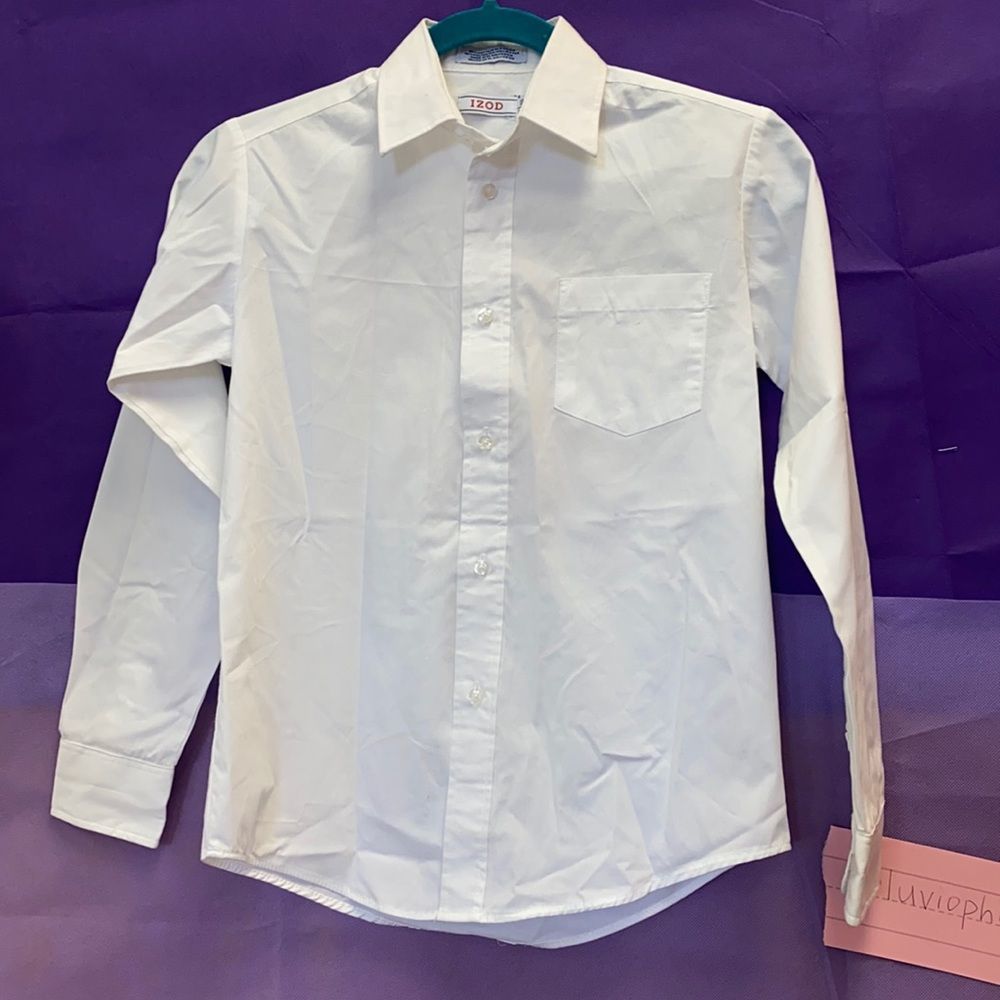 IZOD Boys Button Down Collar Long Sleeve Shirt